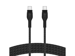 Кабель USB Type-C Belkin USB-C to USB-C Braided Silicone 1m Black (CAB011BT1MBK)