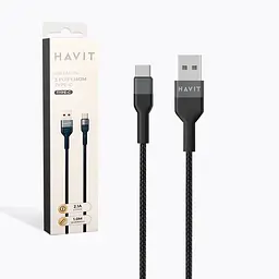 Кабель USB - USB-C HAVIT CB623C 2.1A 1м Black HAVIT (27133-000)