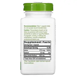 Вітаміни та мінерали Nature's Way Kelp, 180 вегакапсул - мініатюра 2