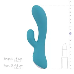 Вібратор-кролик Cala Azul - Martina Rabbit Vibrator, ергономічна форма, 10 режимів - мініатюра 7