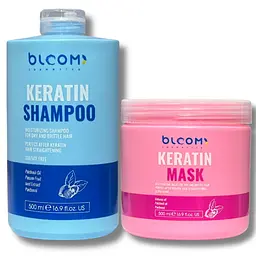 Набір BLOOM шампунь Keratin Shampoo 500 мл + маска Keratin Mask 500 мл