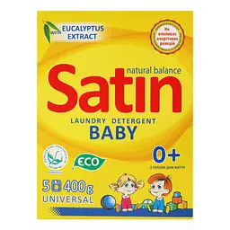 Пральний порошок Satin Natural Balance Baby 400 г - мініатюра 3