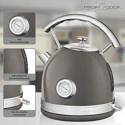 Електрочайник металевий PROFI COOK PC-WKS 1192 Anthracite - мініатюра 3