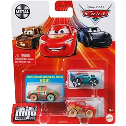 Набір Cars із 3 металевих міні-гонщиків оновлений з мультфільму Тачки в асортименті (GKG01) - мініатюра 7
