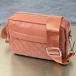 Жіноча сумка крос-боді з монетницею з екошкіри Vintage 22795 руда
