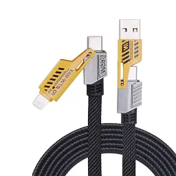 Кабель для швидкої зарядки 4 в 1 PD 60W шнур трансформер для зарядки гаджетів 1,5 метра - мініатюра 4