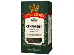 Чай фасований зелений Royal Crown 80 г лист. "GUNPOWDER"