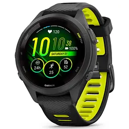 Смарт-годинник Garmin Forerunner 265S Black Bezel and Case w. Black/Amp Yellow S. Band (010-02810-03/13/53)