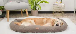 Подушка для собак та котів Ferplast Relax Microfleece 100/12 бежево-коричнева 100x63 см 83310021 - мініатюра 3