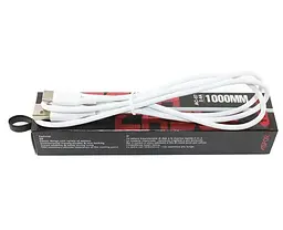 Кабель USB AM - Type-C, 1 м, білий, Aspor, 2.4A (AC-07)