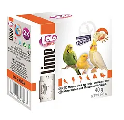 Мінеральний камінь для птахів Lolo Pets з мушлями 40 г LO-72056