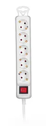 Мережевий фільтр 5XSchuko з вимикачем, 3G*1.5мм, 5м, white (2E-U05ES15M5) - мініатюра 3