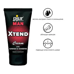 Крем для пеніса стимулювальний pjur MAN Xtend Cream 50 ml, з екстрактом гінкго та женьшеню - мініатюра 2