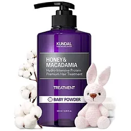 Кондиціонер для волосся Kundal Honey & Macadamia Protein Treatment Baby Powder з ароматом дитячої присипки 500 мл - мініатюра 2