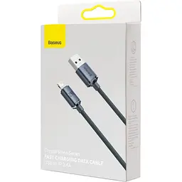 Кабель Baseus Crystal Shine Series USB Lightning 2.4 A 2m Black (CAJY000101) - мініатюра 4