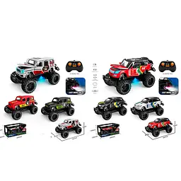 Джип HCL-8201-2C р/к2,4G, метал, акум.,19см, 1:24,пара/дим,відчиняються двері,світло, гумові колеса