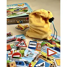 Настільна гра, що розвиває "Лото: транспорт", 52 фігурні фішки Ubumblebees 12х17,5х4 см igr0001535 - мініатюра 2