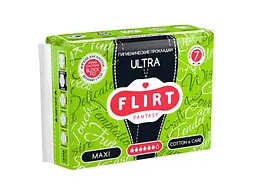 Прокладки гігієнічні FANTASY FLIRT ultra-cotton&care 6 крапель 7шт