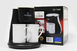 Крапельна кавомашина Crownberg з двома чашками CB-1568