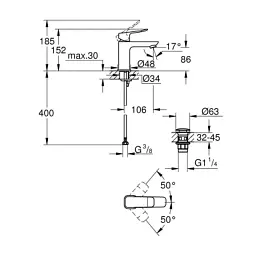 Змішувач Grohe QuickFix 1018570000 - мініатюра 5