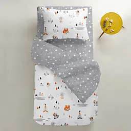 Простирадло на резинці для коляски та люльки Cosas Grey Starsfall 40х80х5 см (StarFall_Grey_FittedStroller_40х80) - мініатюра 3