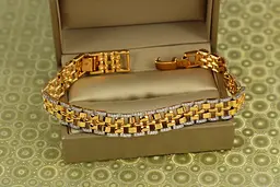 Браслет Xuping Jewelry Стрічка з родієм 19,5 см 10 мм золотистий