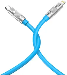 USB Кабель XO NB-Q228A Type-C-Lightning Silicone Durable 27W 1.2m Синій