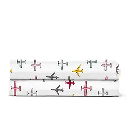 Дитяче простирадло Cosas Airplane 110х160 біле (AirplaneColor_110x160)