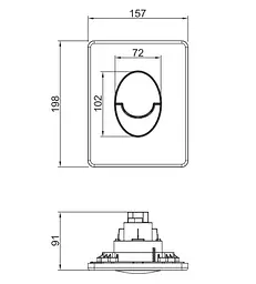 Інсталяція для унітазу Koer KT-0503-01 500x126x1150mm з панеллю змиву KT-0606-01 Хром KR5347 - мініатюра 5