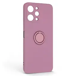 Силиконовый чехол для Xiaomi Redmi 12 4G, Icon Ring, фиолетовый, панель-накладка, с кольцом-подставкой на 360°, противоударный, возможность использования магнитных держателей, ArmorStandart (ARM68820)