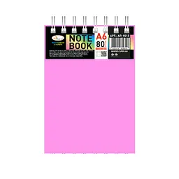 Блокнот А6 Апельсин В-БП6-80(Pink) 80 аркушів, пружина зверху
