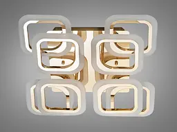 Люстра світлодіодна Diasha HAS8060/4+4G 8060, 70W, хром, стиль хай-тек, для великої кімнати - мініатюра 3