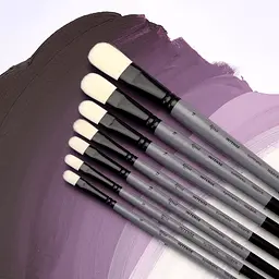 Пензель синтетика овальна Intense 1668FR №0 довга ручка ROSA (4823098535256) - мініатюра 11
