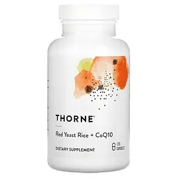 Червоний дріжджовий рис Thorne Red Yeast Rice + CoQ10, 120 капсул для підтримки рівня холестерину