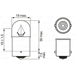 Автолампа Bosch 5W (1 987 302 510) - мініатюра 5