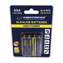 Батарейка Esperanza AAA LR03 Alkaline x 8 (EZB104) - мініатюра 2