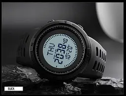 Годинник чоловічий спортивний з компасом Skmei 1254 Compass (Чорний) - мініатюра 5