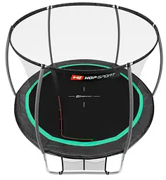 Батут Hop-Sport Premium 10ft (305см) чорно-зелений з внутрішньою сіткою - мініатюра 2