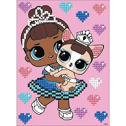 Алмазна мозаїка "L.O.L. Surprise! Miss Baby With Miss Puppy" AML1201, 15x20 см