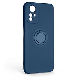 Силиконовый чехол для Xiaomi Redmi Note 12S 4G, Icon Ring, синий, панель-накладка, с кольцом-подставкой на 360°, противоударный, возможность использования магнитных держателей, ArmorStandart (ARM68811)