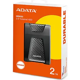 Зовнішній жорсткий диск Adata портативний DashDrive Durable HD650 2TB AHD650-2TU31-CBK чорний - мініатюра 6