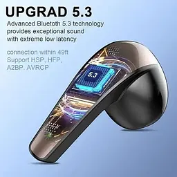 Бездротові навушники BESNOOW Q13 Bluetooth водонепроникні IP7 Black  - мініатюра 4
