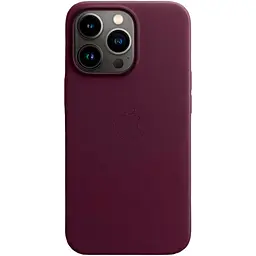 Чохол Leather Case с MagSafe для Apple iPhone 13 Pro Dark Cherry (MM1A3) [82270] - мініатюра 1