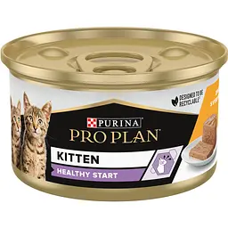 Вологий корм Purina Pro Plan Kitten Healthy Start для кошенят з куркою 85 г (12458617) - мініатюра 2