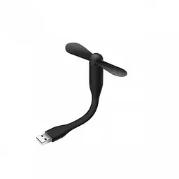 Портативний гнучкий USB мінівентилятор для ноутбука, powerbank Чорний - мініатюра 5