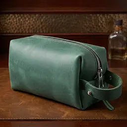 Шкіряна косметичка унісекс Grande Pelle 11572 зелений - мініатюра 4