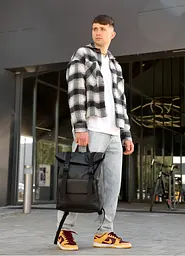 Чоловічий рюкзак Sambag RollTop Milton чорний 41 х 30 х 16 см (24251001m) - мініатюра 6