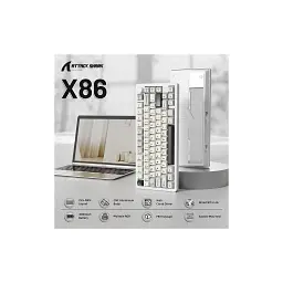 Клавіатура Attack Shark X86 RGB Wireless/Bluetooth/USB UA Starlight White (X86SW_AS) - мініатюра 2