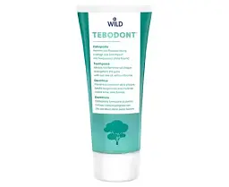 Зубная паста TEBODONT с маслом чайного дерева (Melaleuca Alternifolia) без фтора, против кариеса, укрепляет десну, 75 мл