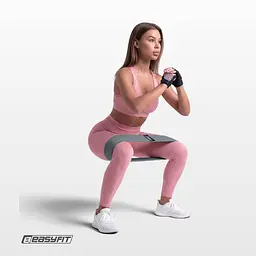 Тканинна гумка для фітнесу EasyFit MEDIUM - мініатюра 2